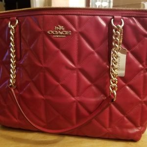 RED COACH BAG